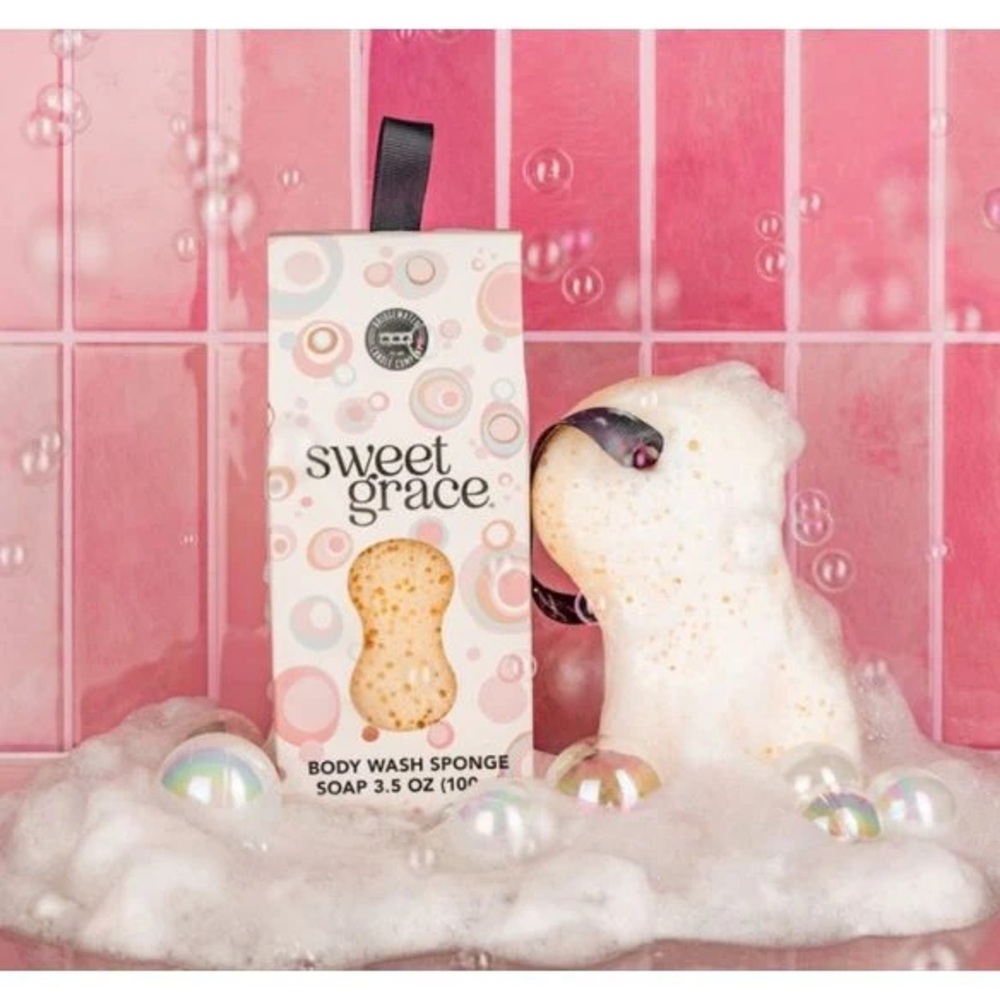 BRAND NEW WITH TAGS Sweet Grace Body Wash Sponge – Soap Infused Bath Sponge